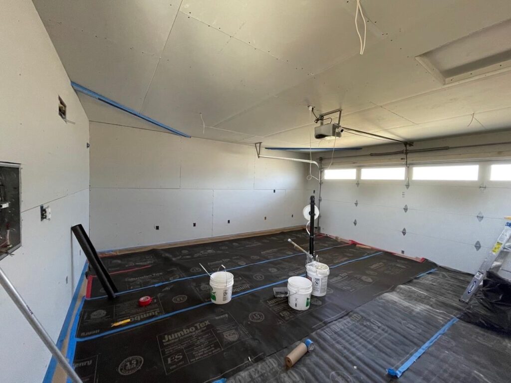 drywall installation in garage